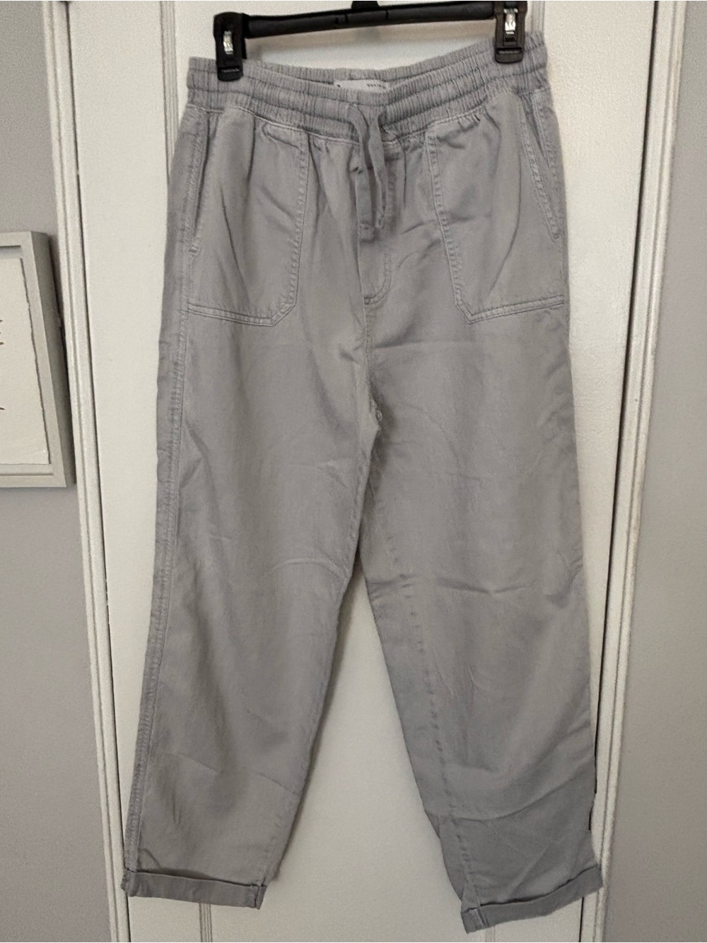 Light Gray Women’s Drawstring Casual Pants